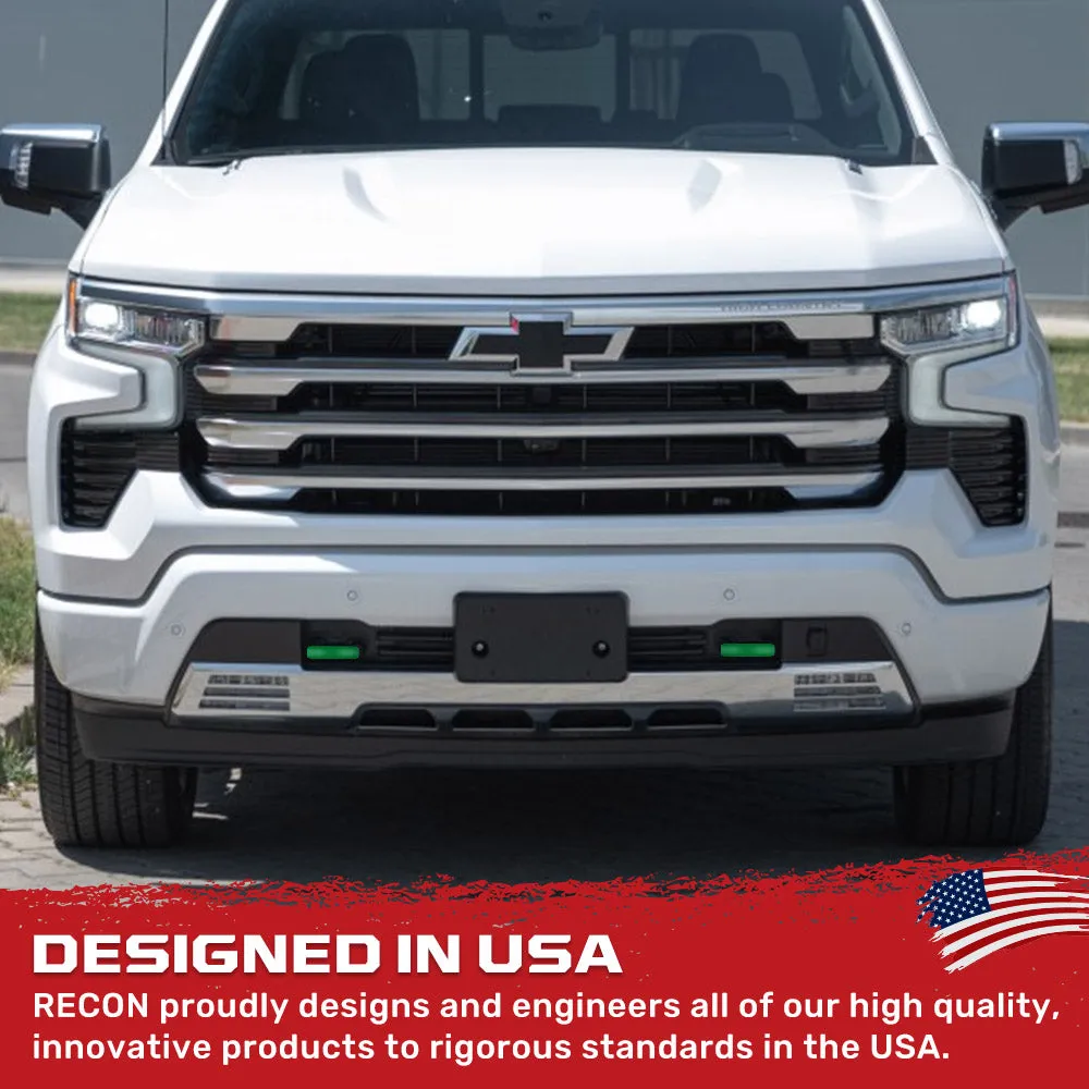 Chevy 20-25 Silverado 1500 Tow Hook Covers 2-Piece Set of Silicone Covers Standard & LED Options - Multiple Colors product image