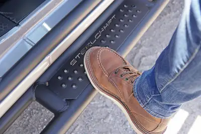 Steelcraft Automotive 0718 Wrangler Unlimited 4DR Fine Textured Black Rocker Armor Steps