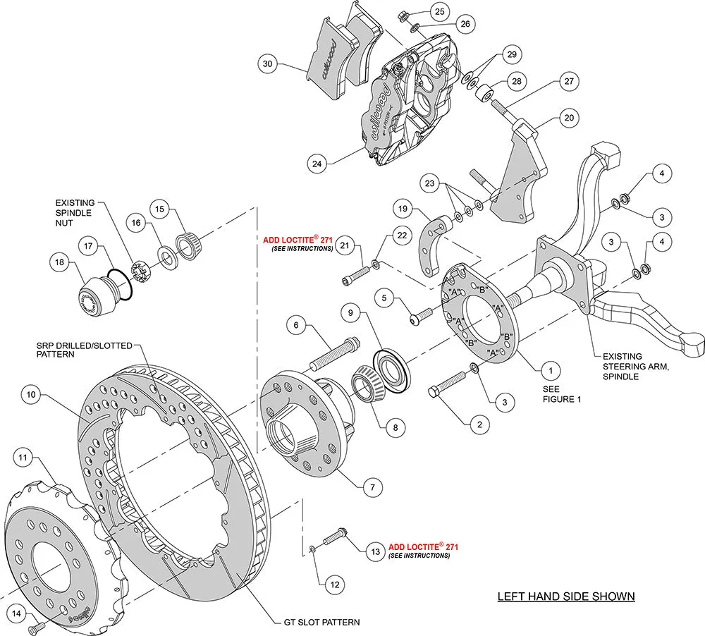 1963 - 1969 Ford, Mercury Forged Narrow Superlite 6R Big Brake Front Brake Kit (Hub) - 140-12638 product image