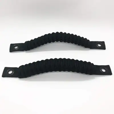 Bartact Paracord Grab Handles Rear Pair Bolt-On For Jeep Wrangler Jl, Jlu 2018-2025 - 550 Paracord | Bartact | Black / Mango Orange