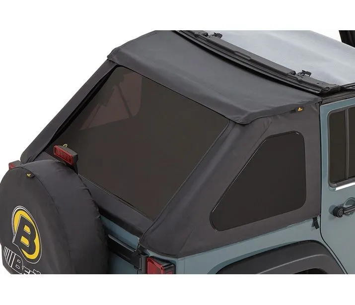 Window Replacement Set For Jeep 2007-2018 Wrangler JK 4 Door Fits Trektop 56823 Black Diamond Bestop product image
