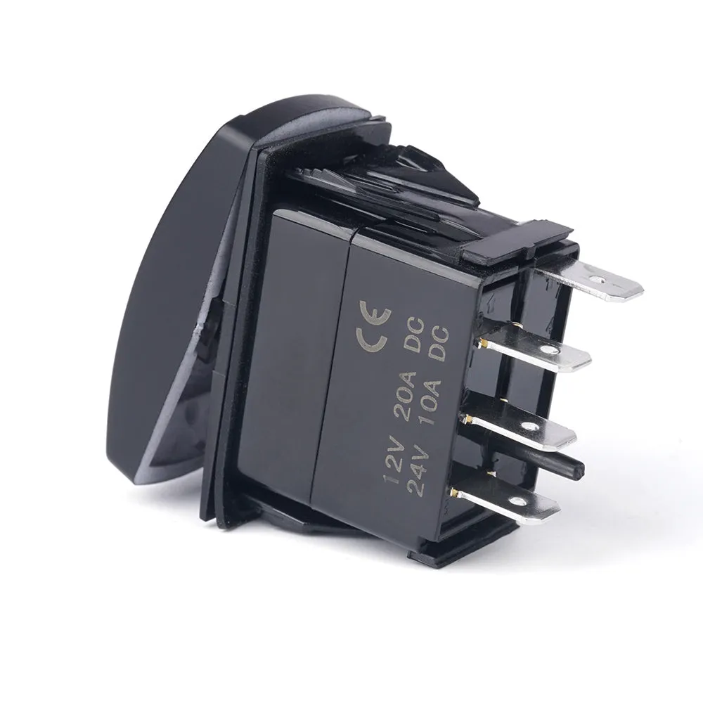 Xprite 4 Pin Laser Blue SPDT 4 Pin Rocker On/Off Toggle Switch with Logo product image
