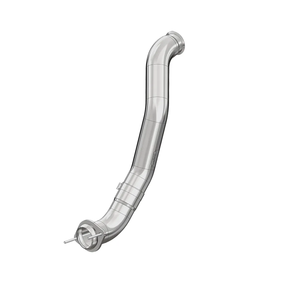 Armor Plus Smokers™ Turbo Down Pipe Stack Exhaust System; 4 in. Diameter; 36 in. Tall; Incl. 2 PN[1610] Stacks; Angle Cut; T304 Stainless Steel; Polished; product image