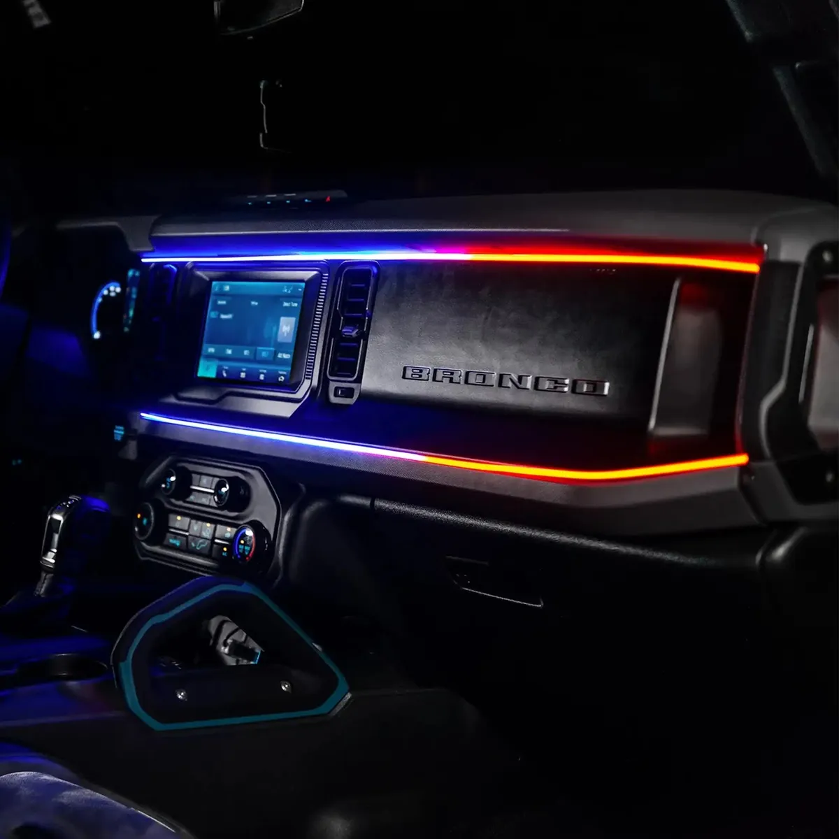 2021-2025 Ford Bronco Dynamic ColorSHIFT LED Dash Kit - USB Plug & Play Interior Lighting product image