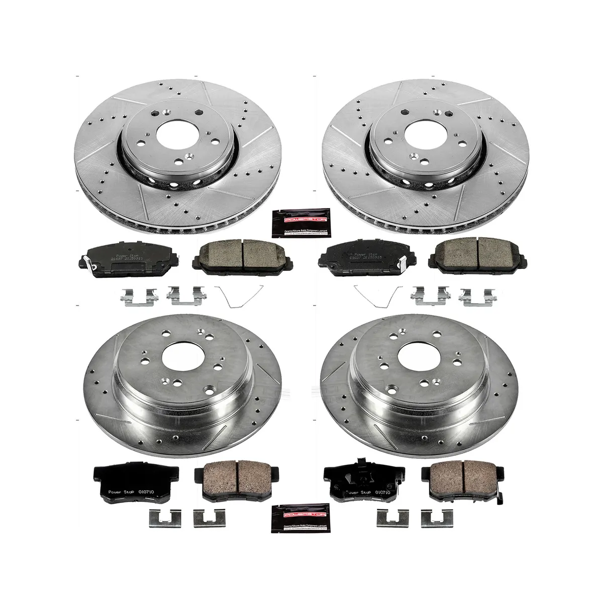 Z23 Evolution Sport Upgrade Kit: Drilled/Slotted Rotors; Carbon-Fiber Ceramic Pads W/Hardware product image