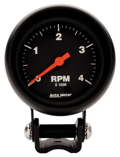AutoMeter Gauge, Tachometer, 2 5/8", 4k RPM, Pedestal, Z Series