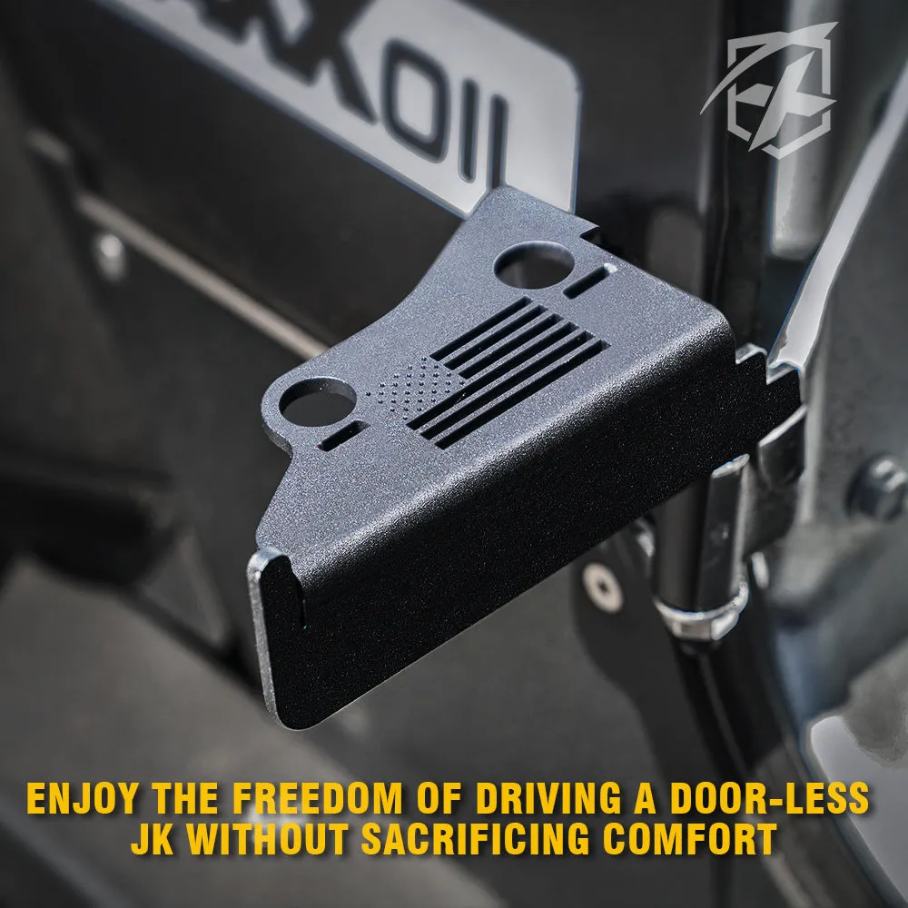 Xprite Front Foot Pegs with Jeep Flag for 2007-2018 Wrangler JK product image
