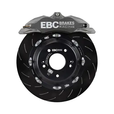 EBC Brakes Apollo-4 Brake Caliper; Front; Left Hand; Trailing; 300/355mm Disc Dia.; 32mm Disc Thickness; Aluminum 2-Piece Bolted; DP002 EBC Pad Shape;