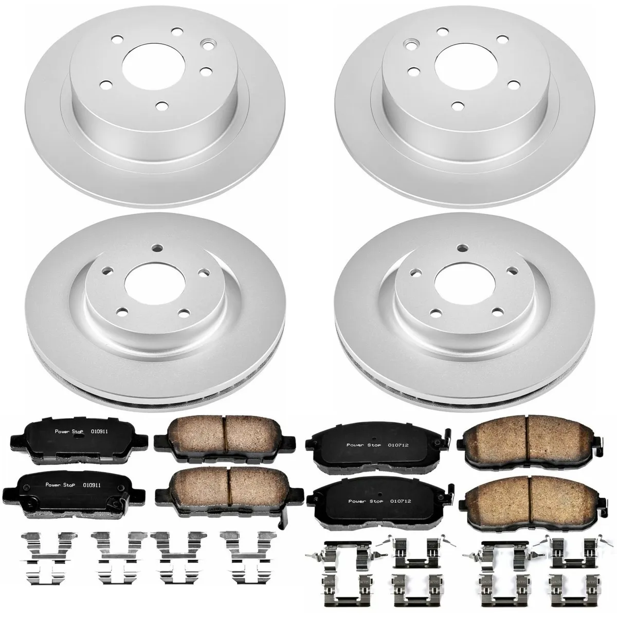 Z17 Geomet Coated Rotor Kit: Genuine Geomet Fully Coated Rotors; Ceramic Pads W/Hardware product image