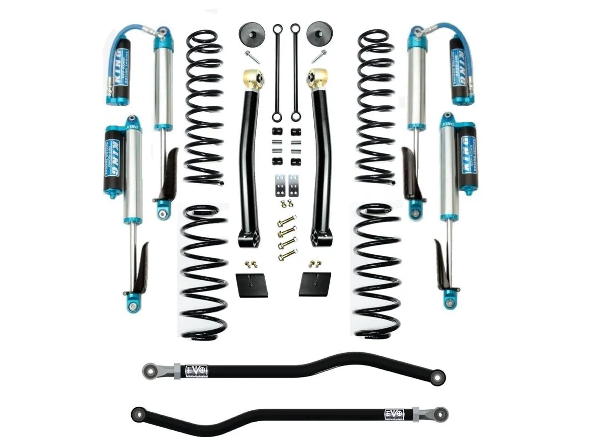 EVO Manufacturing Jeep Wrangler JL 2.5 Heavy Duty Enforcer Lift Stage 2 Plus With EVO Spec King 2.5 Shocks