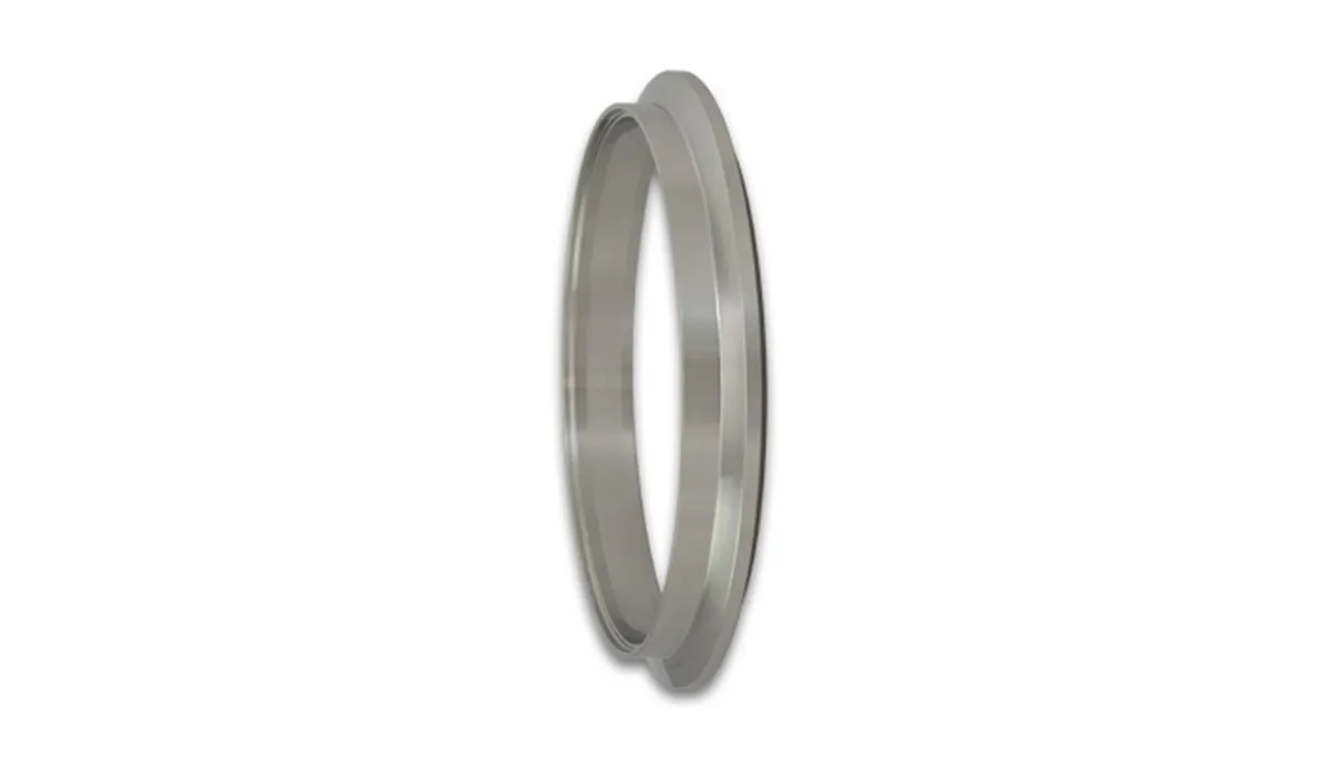 Turbo Outlet Flange; 120.8mm Crmd; 3mm Crmdh; 3.191mm Apex w; 17mm Thickness; 131mm Flange Od; 2mm Tube Recess Depth; For Garrett Gtx5533r t6 Turbo; 304 Stainless Steel; V-Band; product image