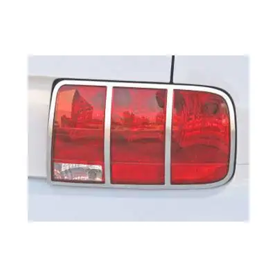 Drake Muscle Tail Lamp Bezels; Pair; Polished; w/Alcohol Wipe Packet;