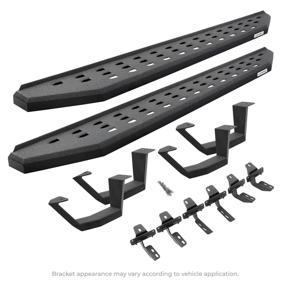 Go Rhino - 6940518720PC - RB20 Running Boards With Mounting Brackets & 2 Pairs of Drop Steps Kit - Textured Black product image