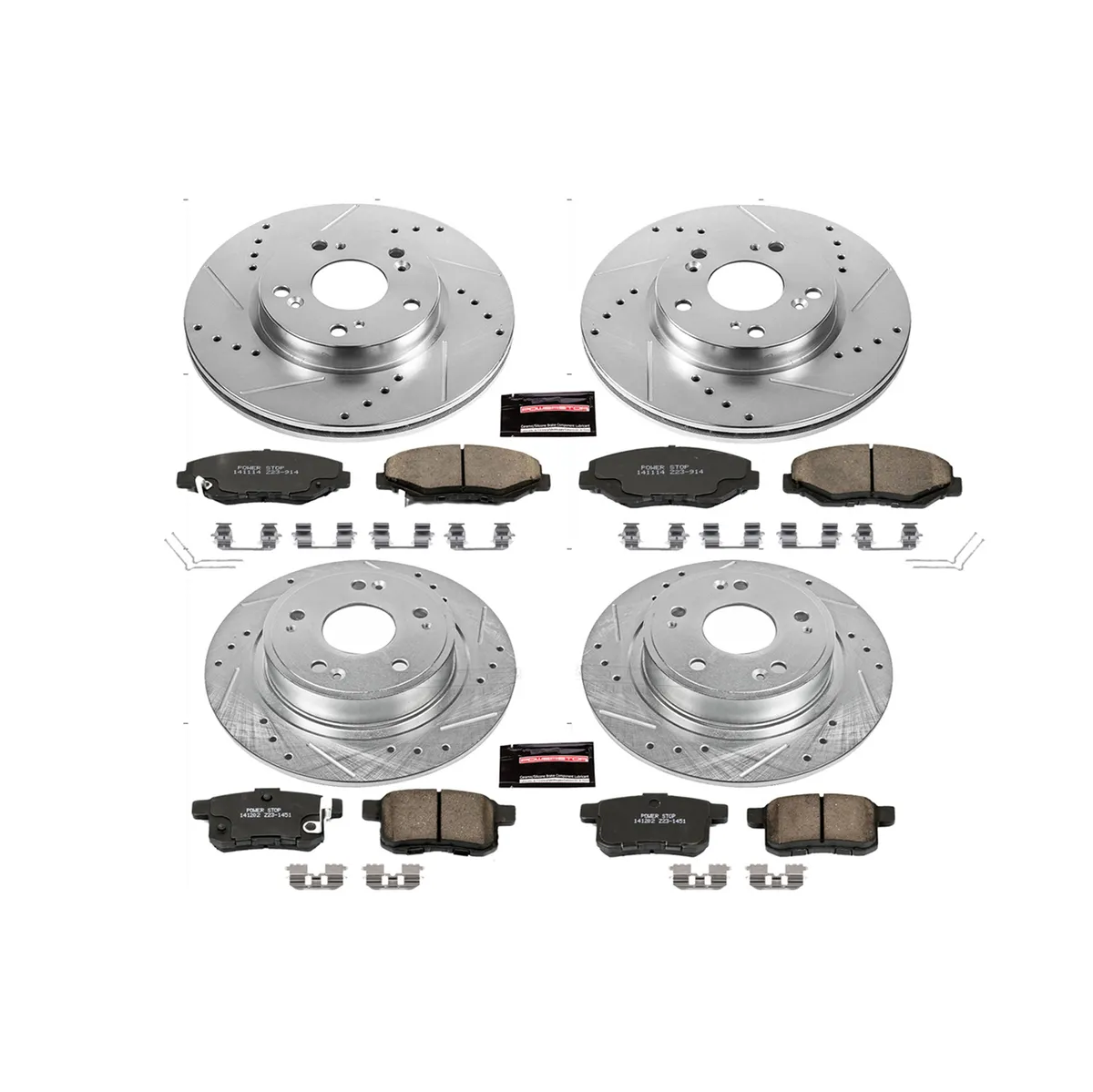 Z23 Evolution Sport Upgrade Kit: Drilled/Slotted Rotors; Carbon-Fiber Ceramic Pads W/Hardware product image