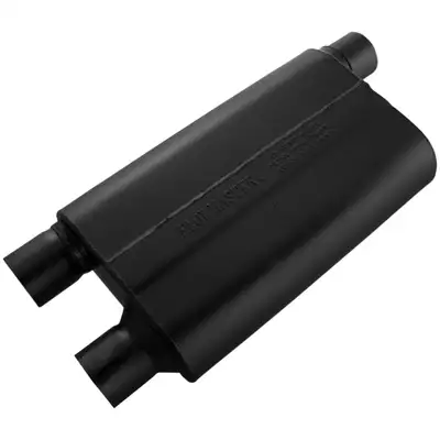 Flowmaster 80 Series Crossflow Muffler 2.50in IN (O) / OUT (D) V-8 Only 16 Gauge 409S Stainless Steel.