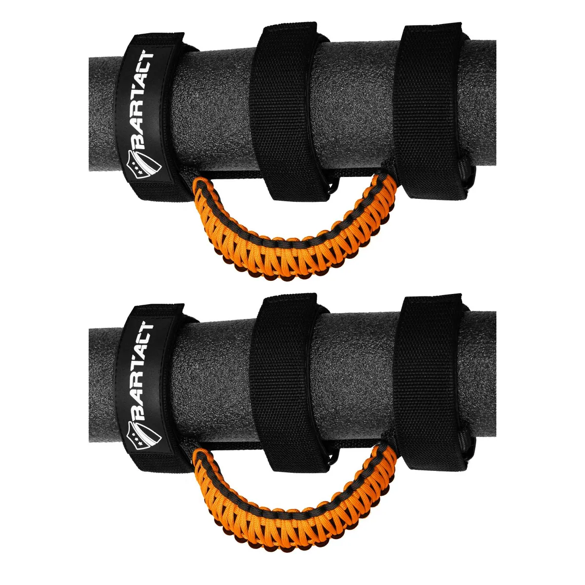 Paracord Grab Handles Universal Pair Black/Bright Orange Bartact product image