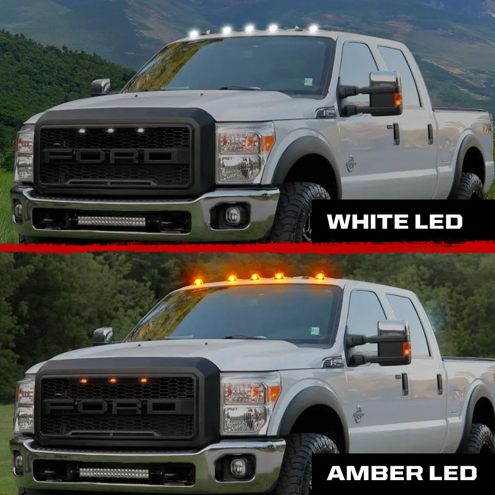 Ford 99-16 Superduty 5-Piece Set Smoked Lens with White and Amber Strobe LEDs and White or Amber Running Light LEDs - product image