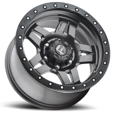 Fuel Off-Road Aluminum Wheels 17X8.5 Anza D558 6 On 139.7 Matte Gunmetal Gray 78.1 Bore 6 Offset 5 Spoke Fuel Off Road Wheels