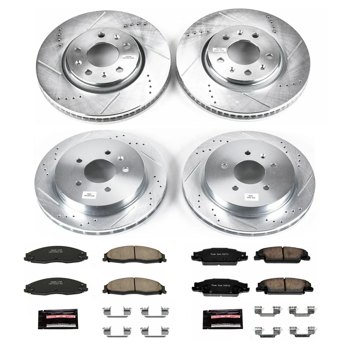 Z23 Evolution Sport Upgrade Kit: Drilled/Slotted Rotors; Carbon-Fiber Ceramic Pads W/Hardware product image