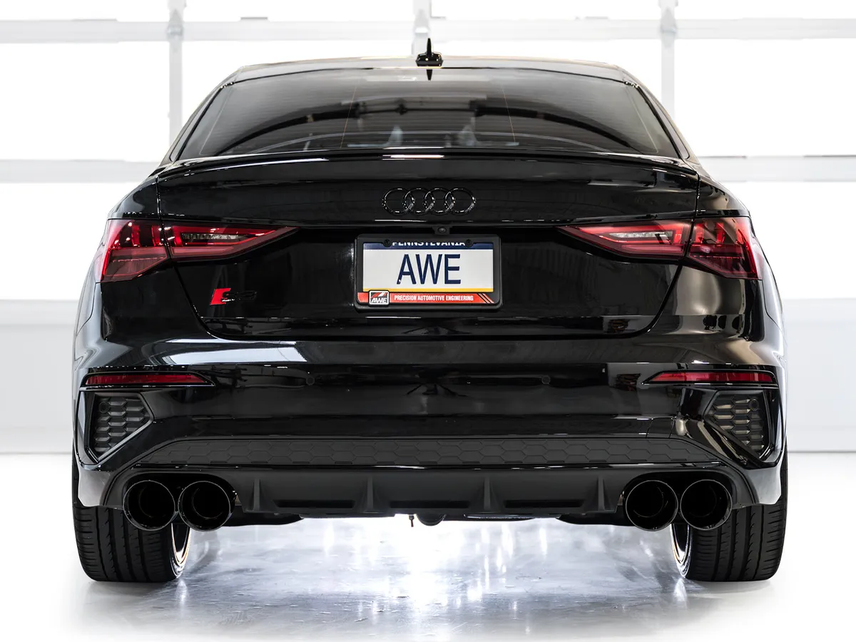 AWE Track Edition Exhaust for Audi 8Y S3 - Chrome Silver Tips product image