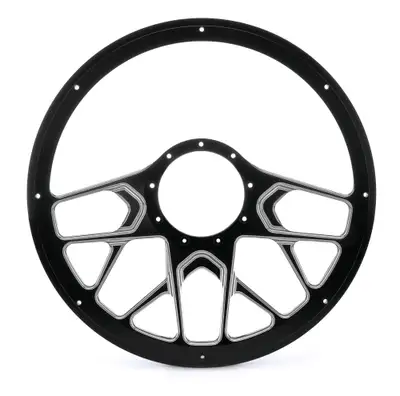 Billet Specialties Steering Wheel 1/2 Wrap 14in Redline Black