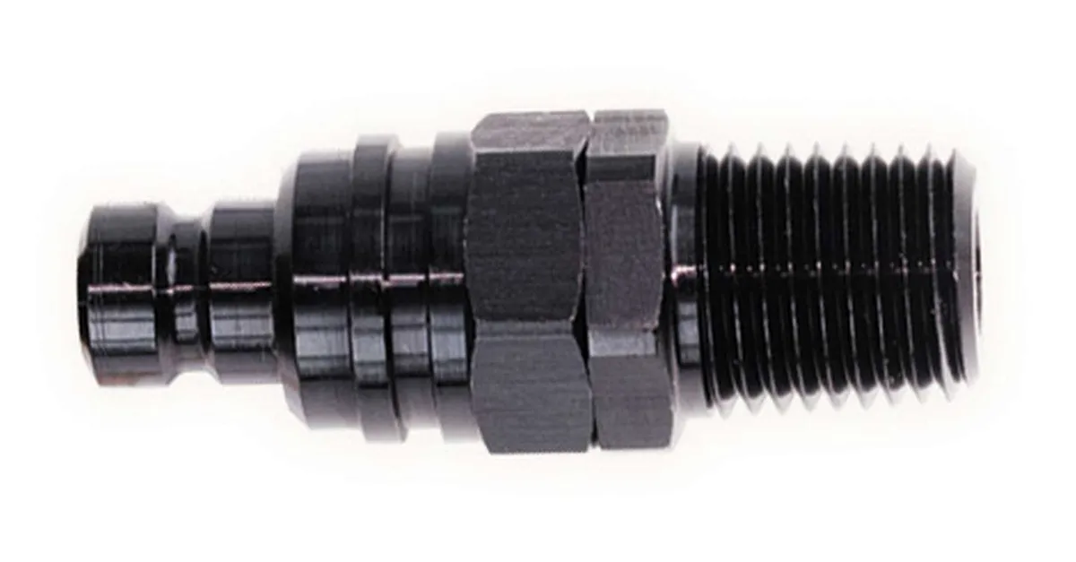 jiffytite Q/R Male 1/4in NPT Plug Black