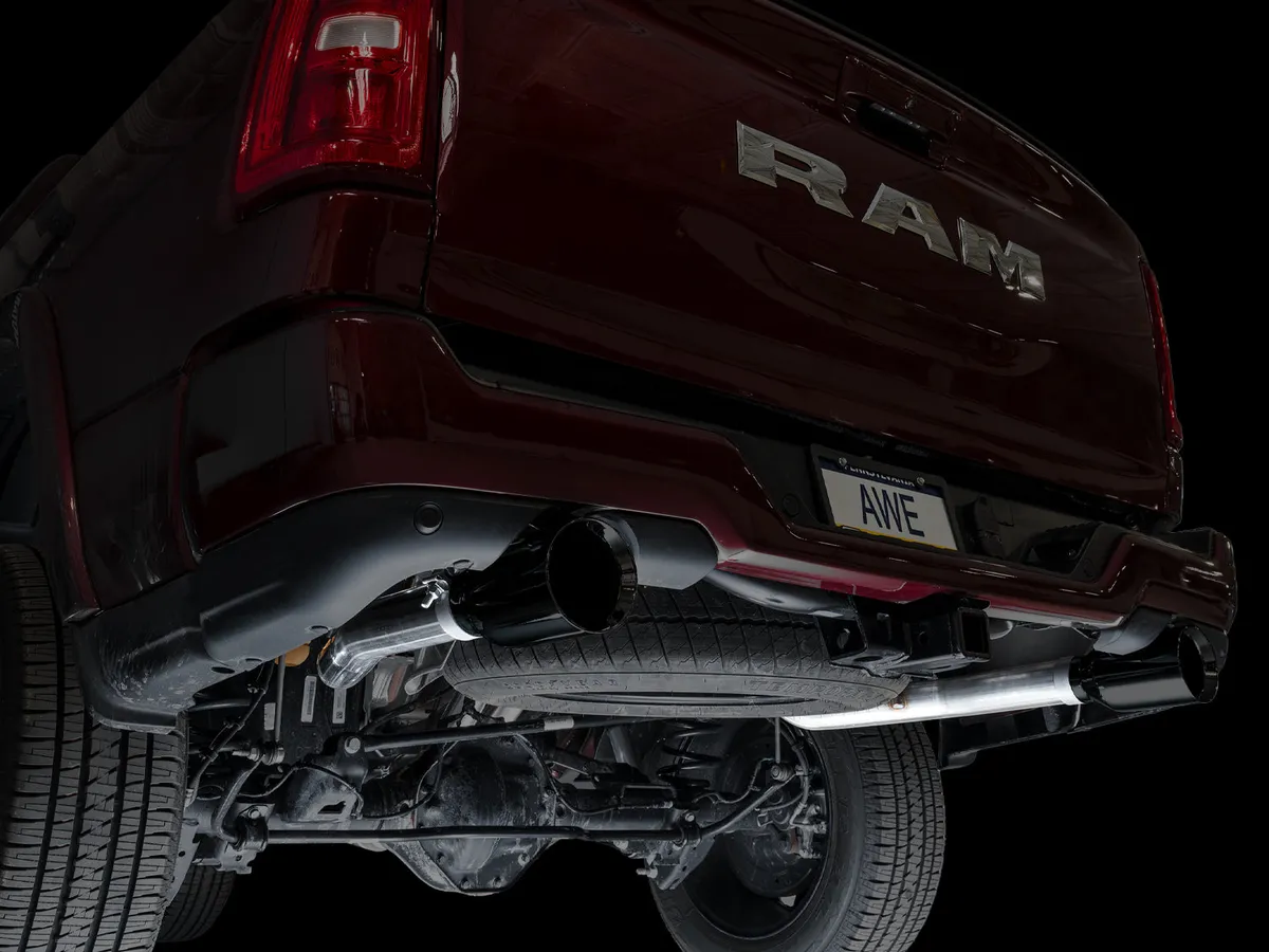 AWE 0FG Catback Exhaust for 2025 RAM 1500 3.0TT Standard and High Output - Chrome Silver Tips - 3015-32530 product image