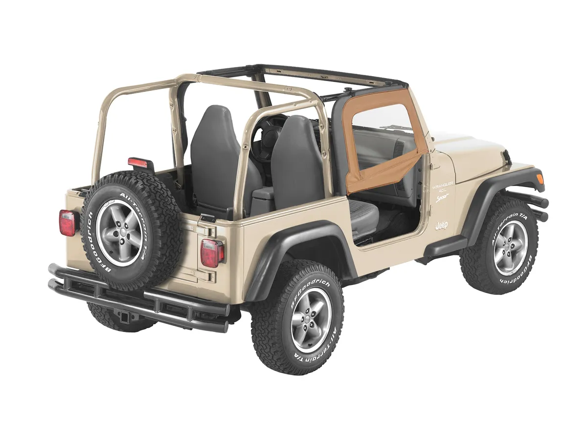Spice Doors, Fabric Upper Fabric Half-door Set Jeep 97-06 Wrangler; Fit Supertop 51710, Sunrider 51699, 51719 w/factory lower steel half doors product image