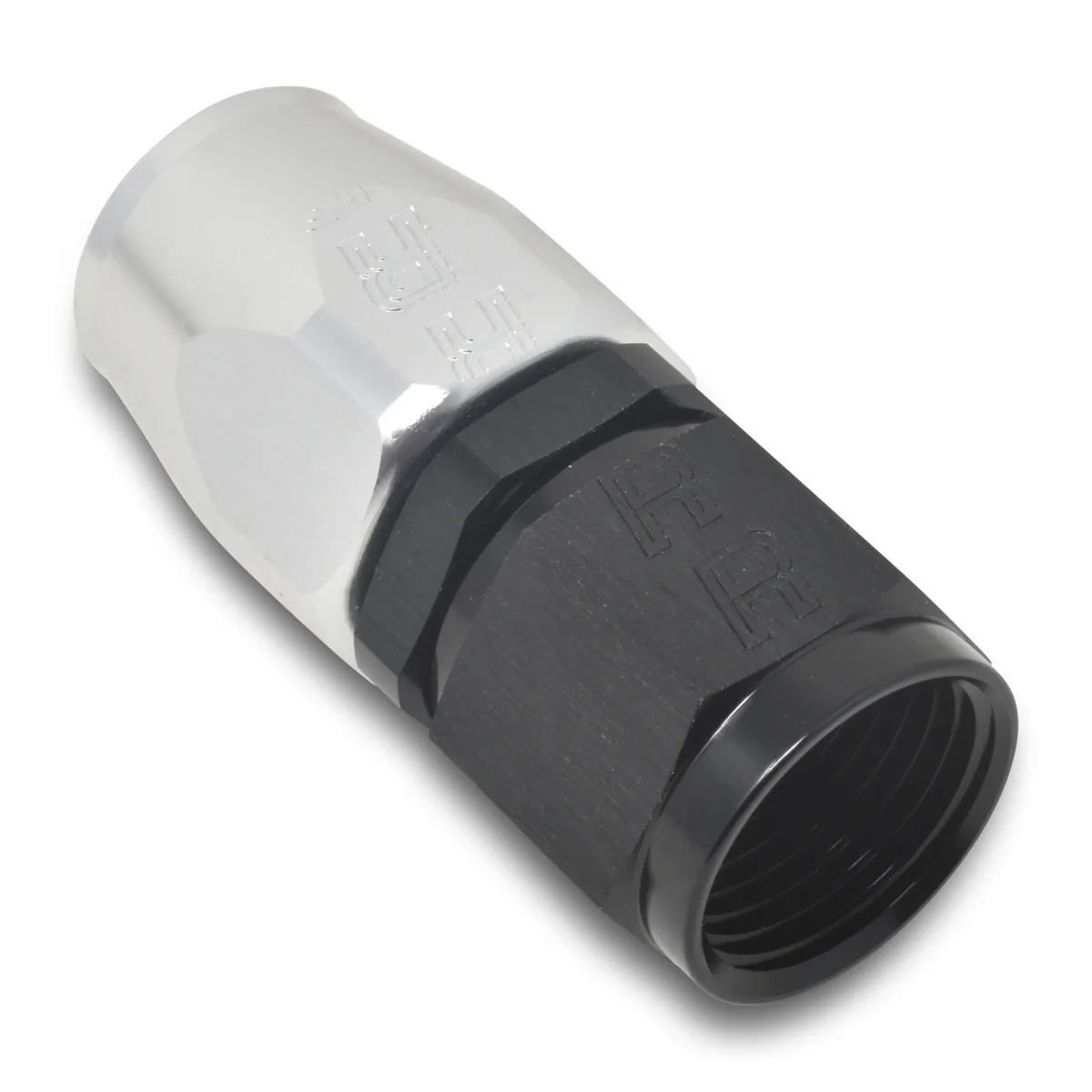 Hose End 8 Straight Black/Silver product image