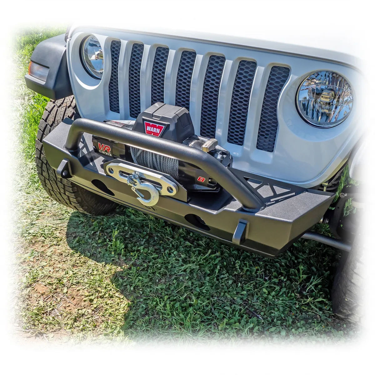 Jeep JK/JL/JT Front Bumper with Welded-On Bull Bar & Skid Plate | 2007–2025 product image