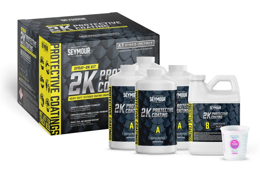 Seymour Seymour Paint 2K Protective Coating Spray-On Kit, Bedliner - Black