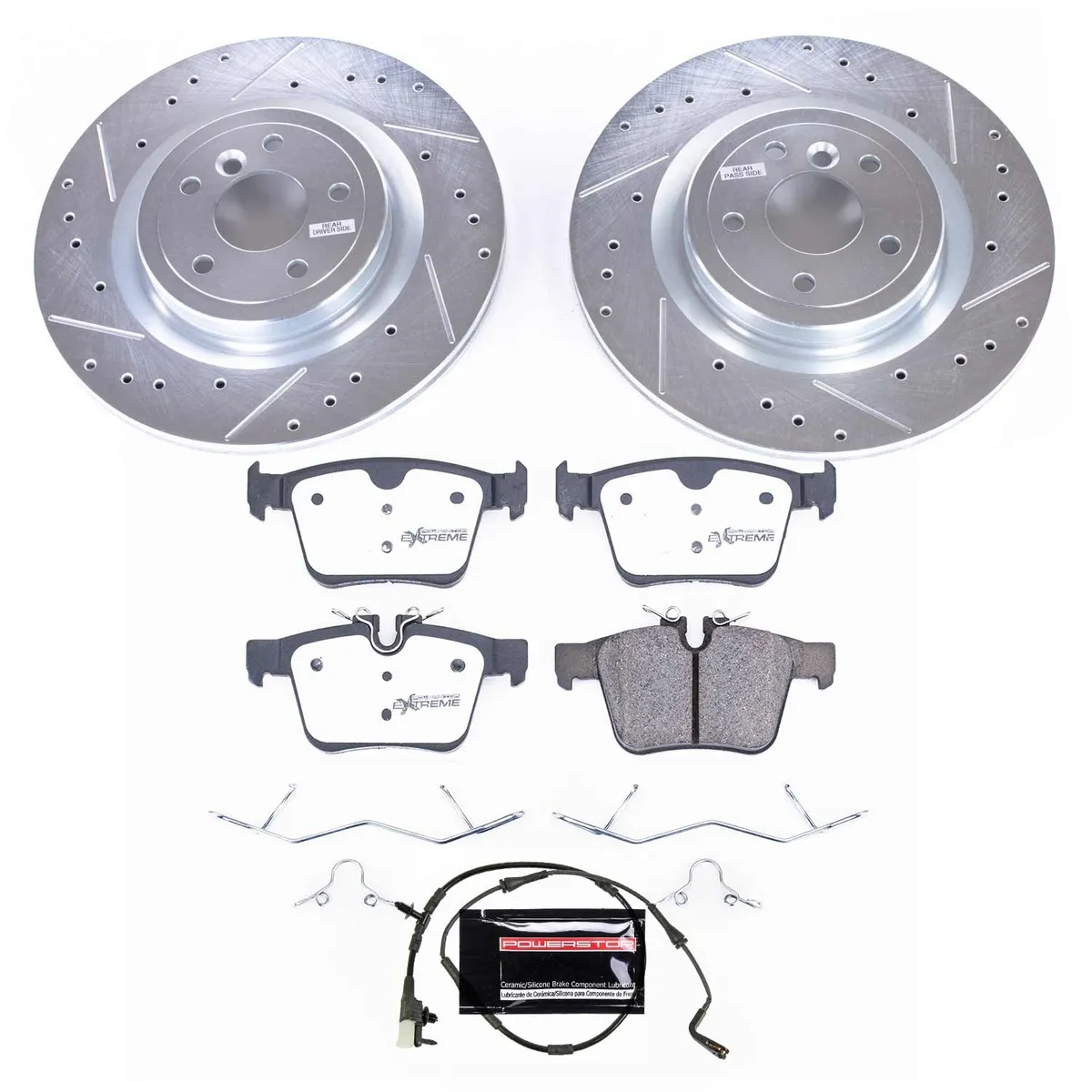 Z36 Truck/Tow Upgrade Kit: Drilled/Slotted Rotors; Carbon-Fiber Ceramic Pads W/Hardware; Pad Sensors product image