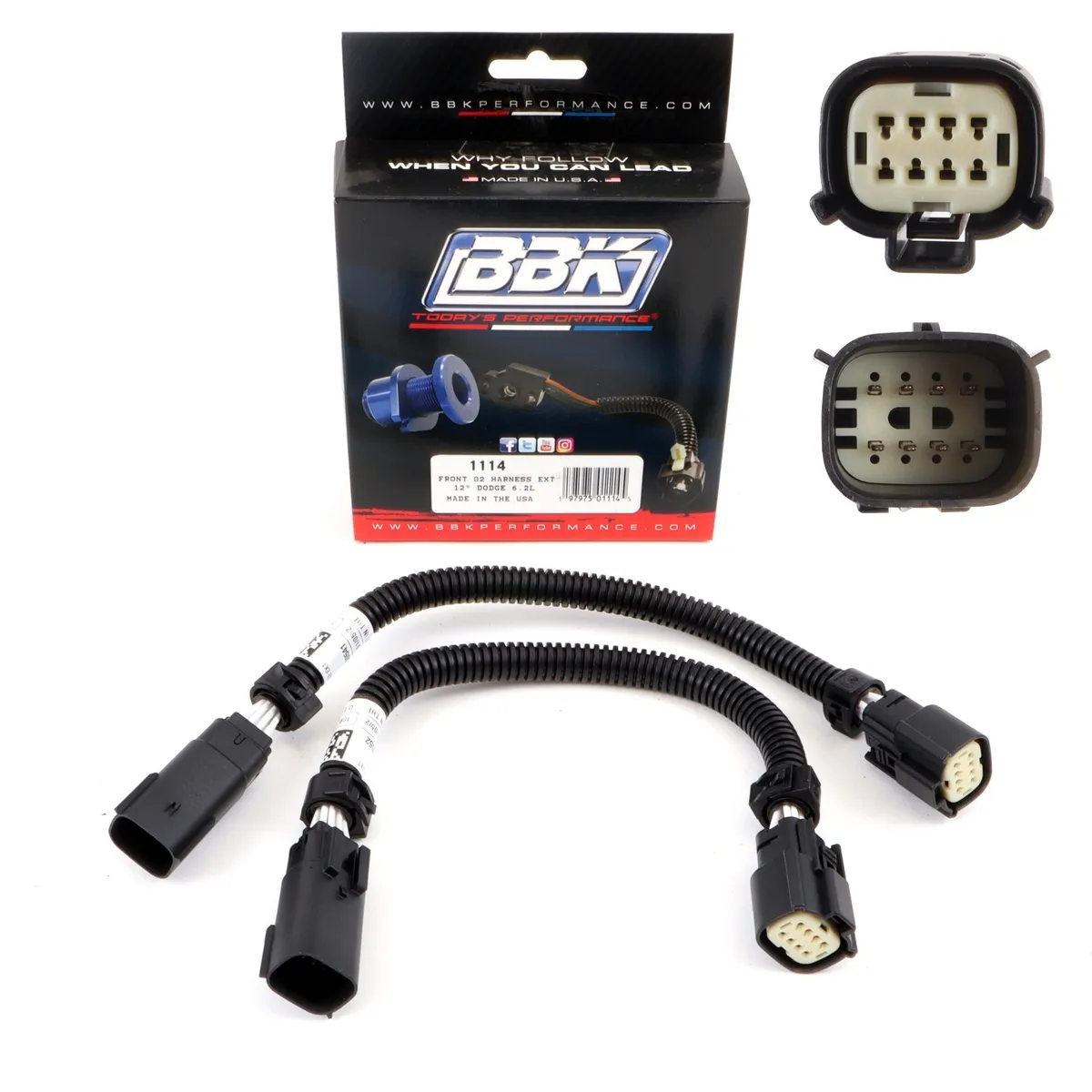 2015-2023 Dodge 6.2l Hell Cat o2 Wire Harness Extension Kit - Front 12 6 Pin product image