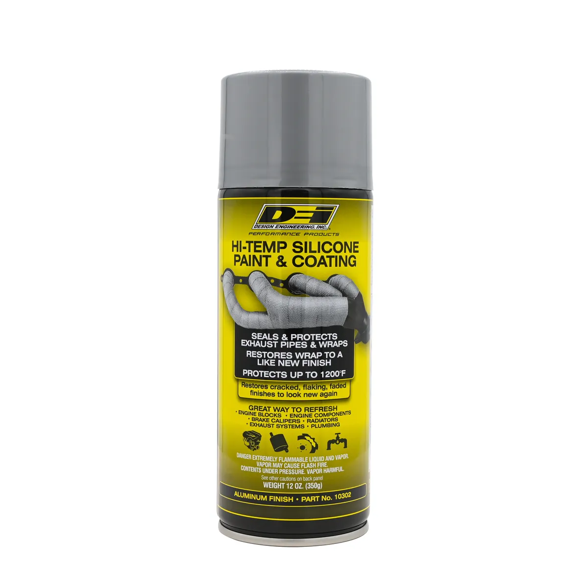 DEI 10302 Hi-Temp Silicone Coating Spray Aluminum 010302 product image