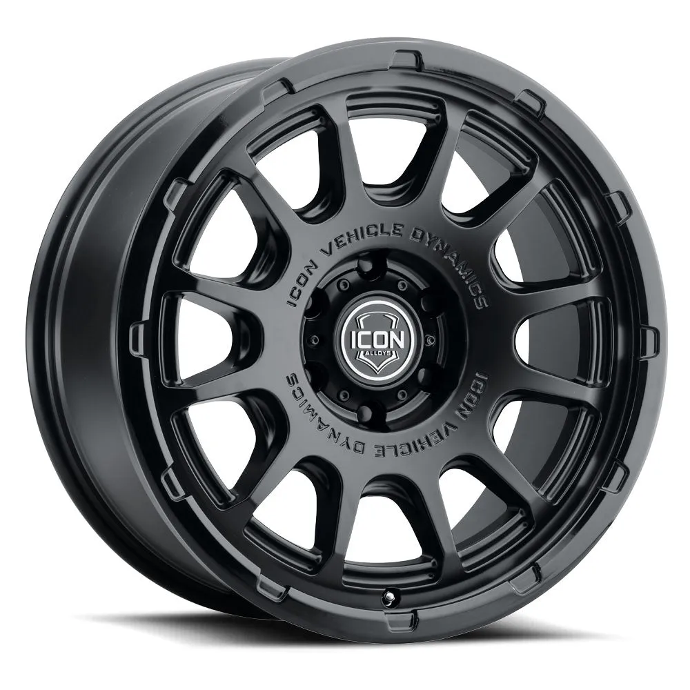ICON ALLOYS | Rancho | Double Black | Silver Machined/Gloss Black Lip | Satin Bronze / Gloss Black Lip product image