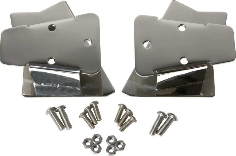Jeep TJ Mirror Relocation Bracket Pair 03-06 Wrangler TJ Polished Silver Kentrol product image