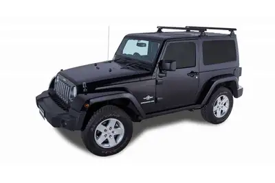 Rhino-Rack USA Rhino Rack HD RLT600 2-Bar Backbone Roof Rack - Black - JK 2Dr