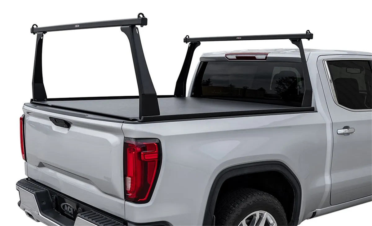 ADARAC™ Aluminum Truck Bed Rack System; Matte Black Finish; Without RamBox Cargo Management System; Single Rail; product image