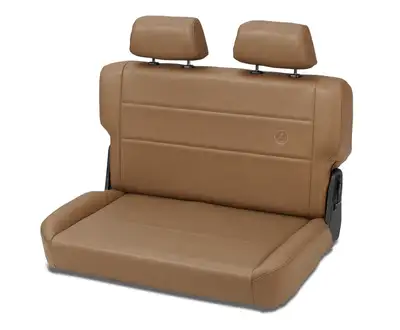 Bestop Jeep Rear Bench Seat Trailmax II Fold-N-Tumble Seat For Jeep 1955-1983 CJ5 All Vinyl Spice Bestop