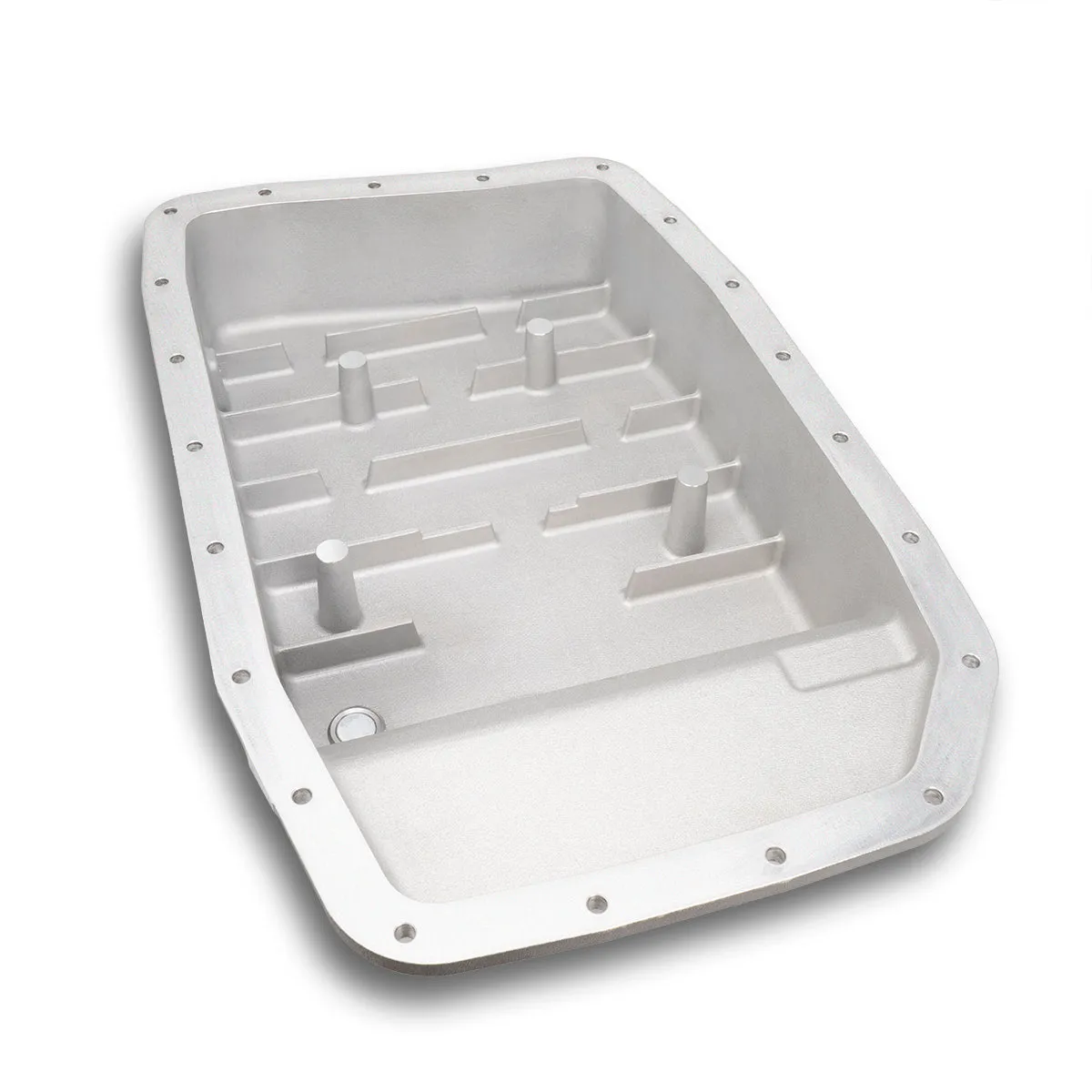 07-19 F150/Expedition/Navigator, 17-19 Super Duty 6R80/6R100 Cast Aluminum Transmission Pan Brushed Pacific Performance Engineering product image