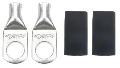 Quickcar Racing Ring Terminals 3/8in 6 Ga w/Heat Shrink
