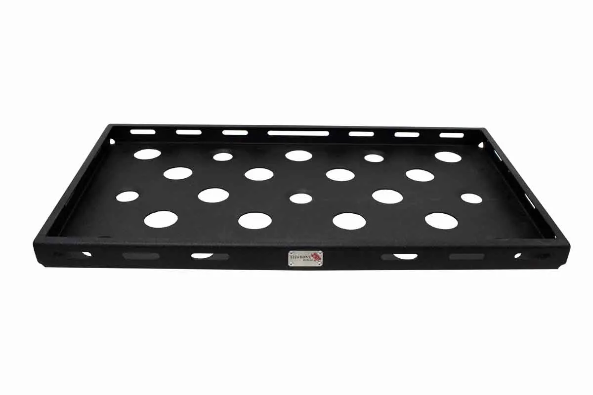 Fishbone Offroad 4-Door, Steel, Black powder coated, Includes mounting hardware, Usable Rack Space is 34-1/4 in. x 19-3/16 in.