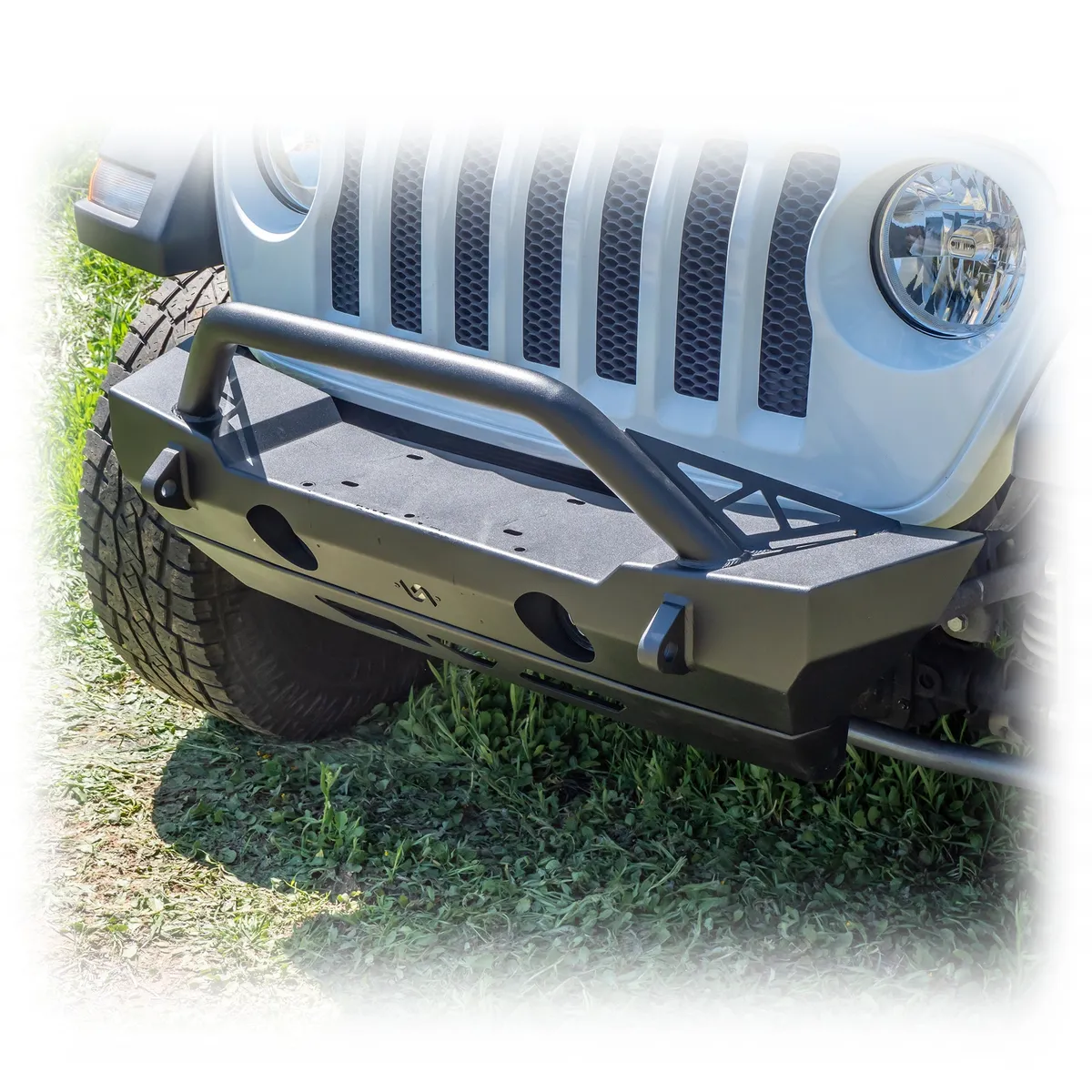 Jeep JK/JL/JT Front Bumper with Welded-On Bull Bar & Skid Plate | 2007–2025 product image