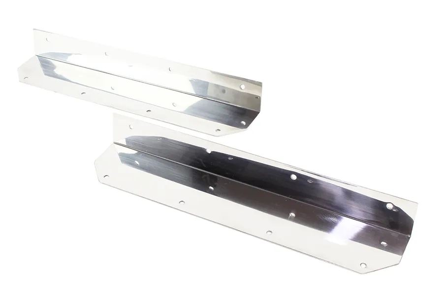 Jeep YJ Step Cover Inlay Pair 87-95 Wrangler TJ Polished Silver Kentrol product image