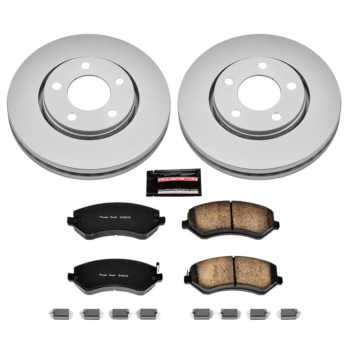 Z17 Geomet Coated Rotor Kit: Genuine Geomet Fully Coated Rotors; Ceramic Pads W/Hardware product image