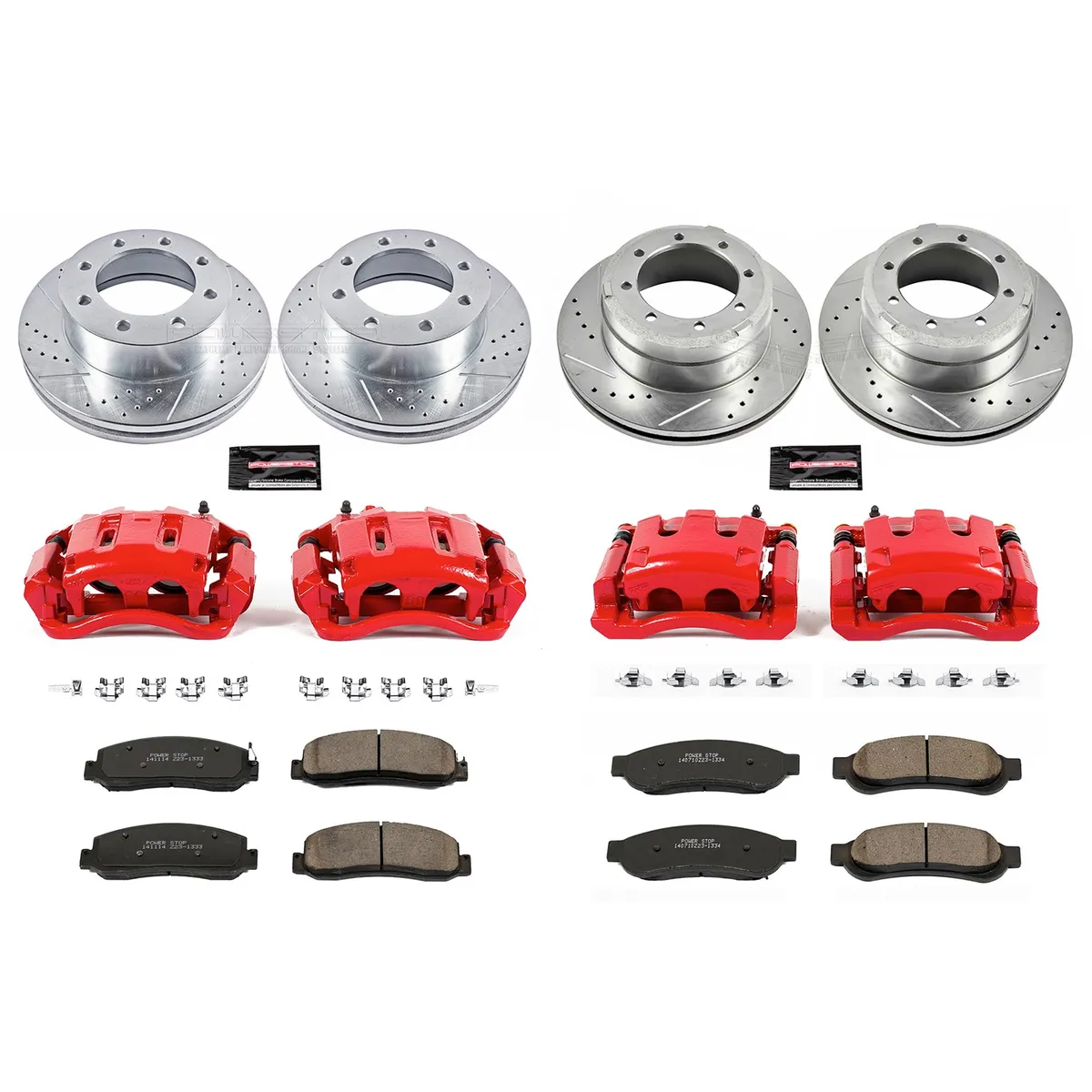 Z23 Evolution Sport Upgrade Kit: Drilled/Slotted Rotors; Carbon-Fiber Ceramic Pads; Powder Coated Calipers product image
