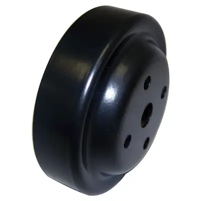 Crown Automotive Jeep Replacement 1987-1991 Cherokee XJ w/ 4.0L engine; Pulley is at water pump; Diameter: 4.57in-116mm; Smooth 1987-1991 Comanche MJ w/ 4.0L engine; Pulley is at water pump; Diameter: 4.57in-116mm; Smooth