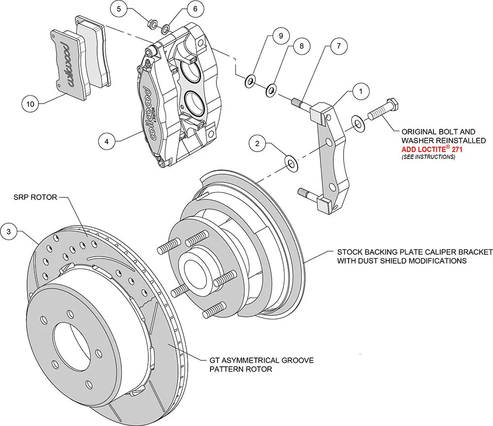 2004 - 2006 Pontiac Dynapro Radial Rear Brake Kit For OE Parking Brake - 140-8754 product image