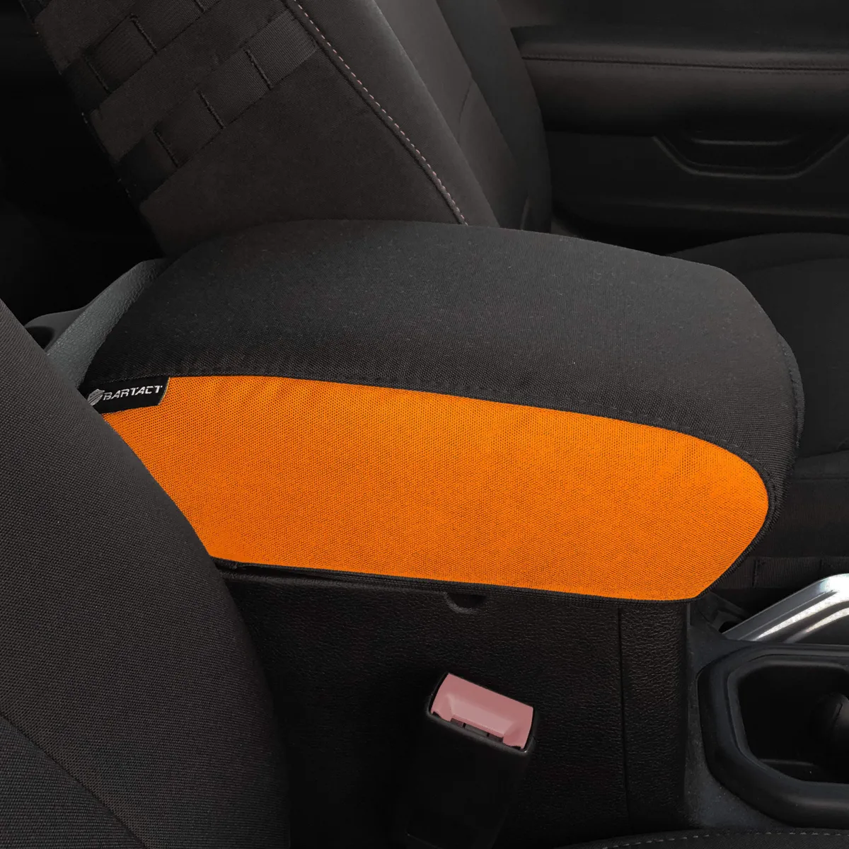 Jeep Center Console Cover Padded For 18-Up Wrangler JL Jeep JL/JLU Graphite Side/Black Top Bartact product image