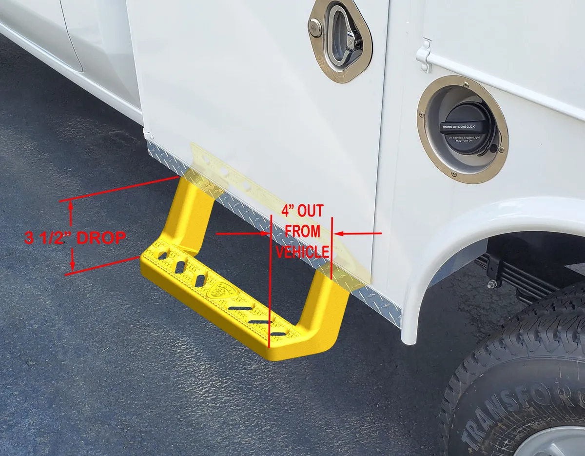 Carr - 150101-1 - Underbody Access Step - XP3 Black Powder Coat - Single product image